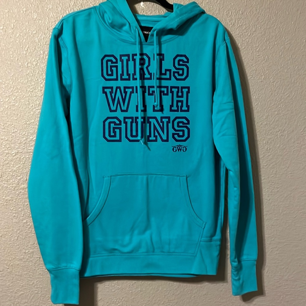 Girls with guns pull over sweatshirts/hoodie new without tags